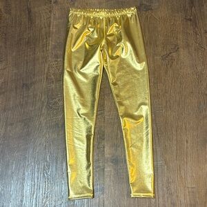 T2 Love Shimmering Gold Kids Leggings